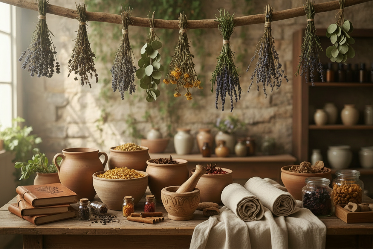 Sage Green & Rustic Apothecary Banner